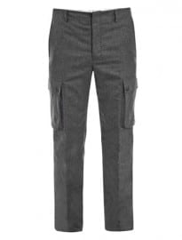 Black Fleece Flannel Cargo Trousers 132248