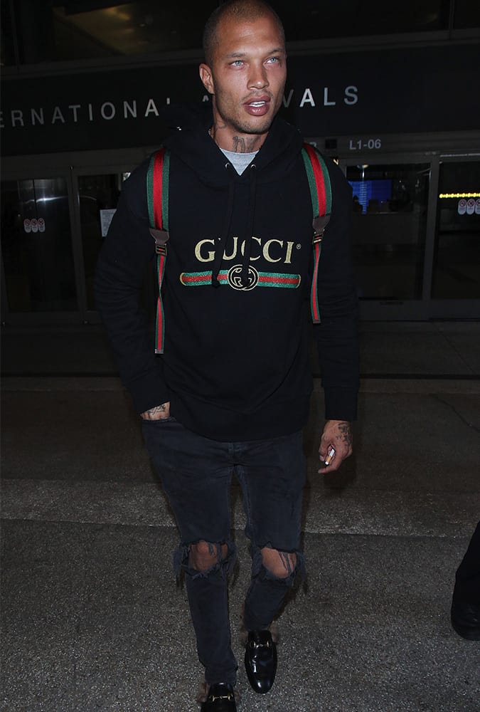 Jeremy Meeks at LAX airport