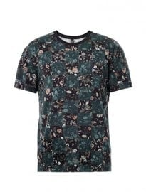 Mcq Alexander Mcqueen Floral And Chequer Board-print T-shirt 167018
