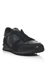 Valentino Leather And Suede Trainers