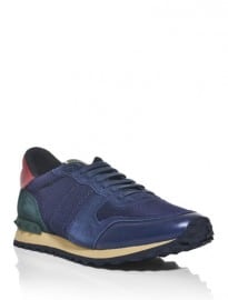 Valentino Nylon Suede And Leather Trainers