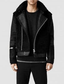 Allsaints Talbot Shearling Leather Coat