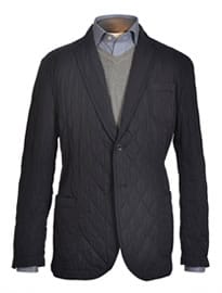 Navy Blue Quilted Jacket