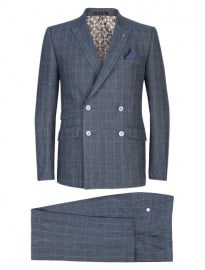 Ted Baker Endurancepierzchecked Linen Double Breasted Suit