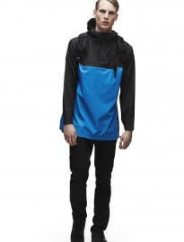Rains Anorak - Black/sky Blue