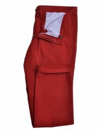 Red Washed Cotton Chino