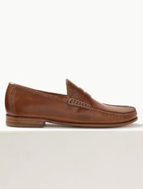M&s Collection Leather Slip-on Loafers