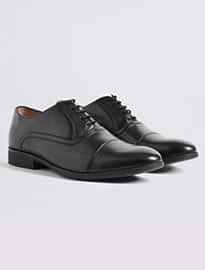 M&s Collection Leather Lace-up Shoes With Airflex