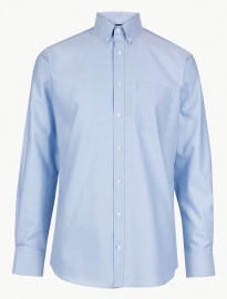 M&s Collection Pure Cotton Tailored Fit Oxford Shirt