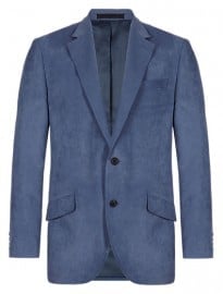Notch Lapel 2 Button Suedette Twill Jacket