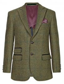 M&s Collection Luxury Pure New Wool Harris Tweed Check Jacket