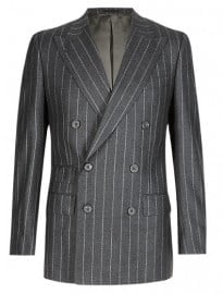M&s Collection Best Of British Pure Wool Striped Suit
