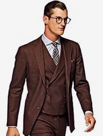 Suitsupply Havana Burgundy Plain