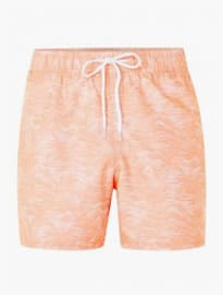 Topman Coral Wiggle Print Swim Shorts