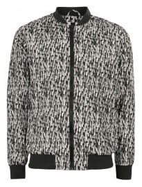 Topman Black And White Paint Stroke Bomber Jacket