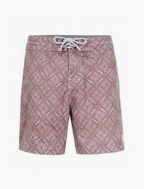Topman Globe Dark Pink Geo Print Shorts