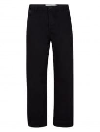 Topman Black Cropped Wide Leg Chinos