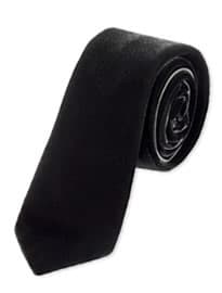 Handmade Black Slim Velvet Tie
