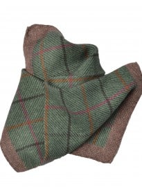 Taupe Tweed Overcheck Pocket Square