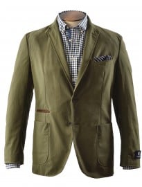 Olive Green Wax Coated Cotton Jacket
