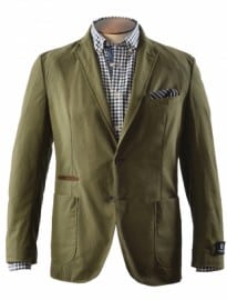 Olive Green Wax Coated Cotton Jacket