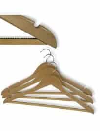 Pack Of 14 Natural Wooden Coat Hangers