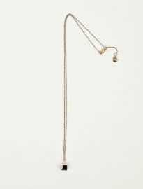 A.p.c. Collier And Cube Metal Necklace