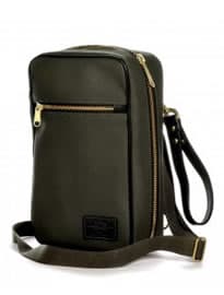 J Panther Luggage Olive Canvas Aviator Messenger Bag