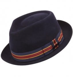 Navy Narrow Brim Felt Trilby Christys Hats
