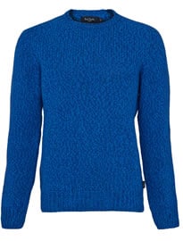 Paul Smith Jeans Blue Heavy Melange Knit Jumper