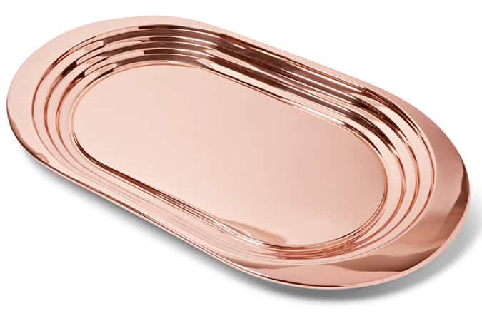 TOM DIXON Plum Copper-Plated Tray