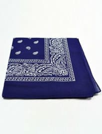 Cotton Paisley Bandana - Navy Blue