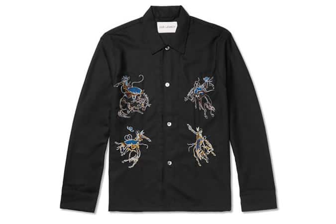 Our Legacy Box Embroidered Wool Overshirt