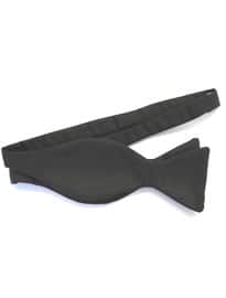 Sized Self Tie Black Silk Bow Ties Cr535b