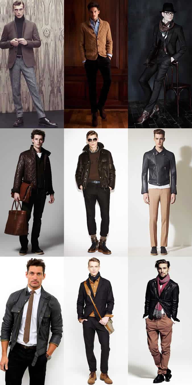 Men's Black With Brown Lookbook