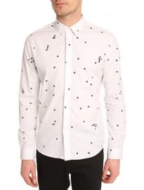 Surface To Air Random Polka Dot Pattern White Shirt