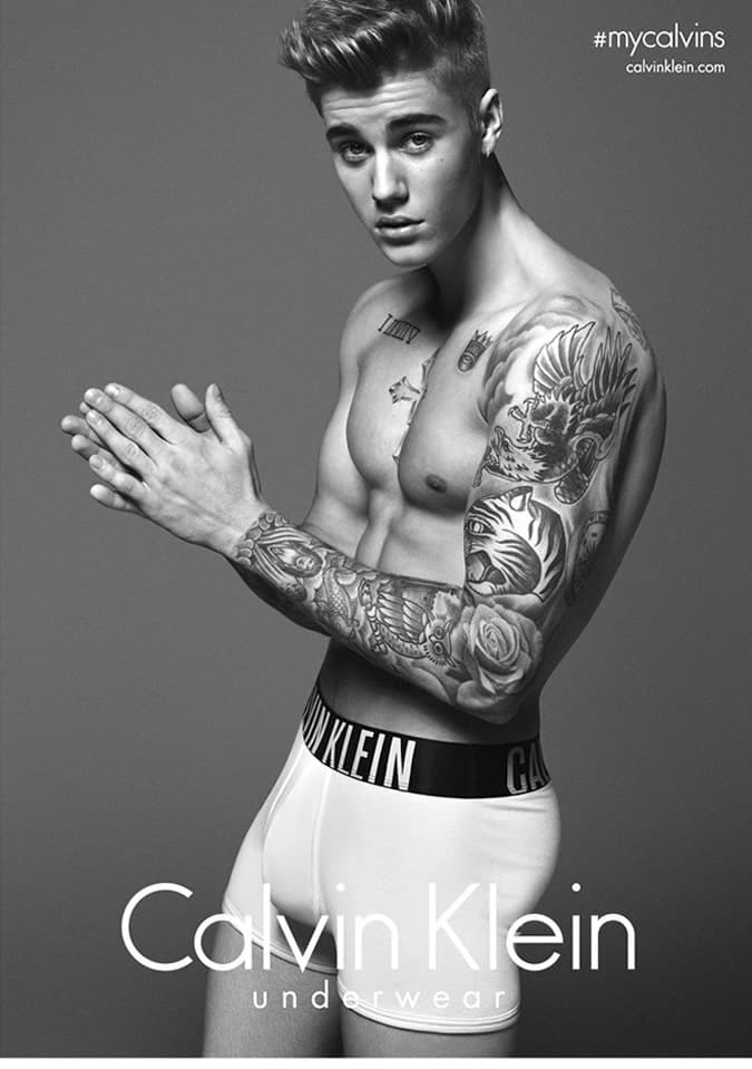 Justin Bieber x Calvin Klein ss15 campaign