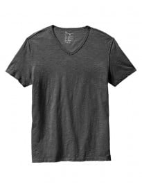 Slub V-neck T