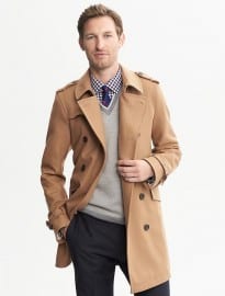 Camel Wool Belted Trench