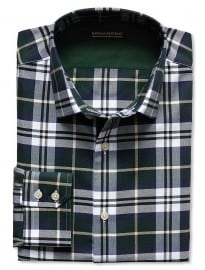 Tailored Slim-fit Non-iron Exploded Plaid Shirt
