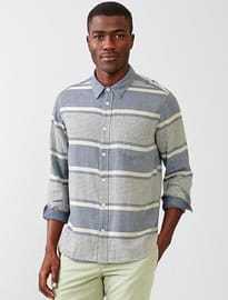 Gap 1969 Awning Stripe Denim Shirt