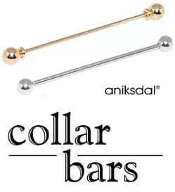 Metal Eyelet Hole Pins Collar Bars Shirt Pin Screws On