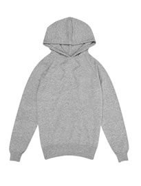 Grey Cashmere Hooded Sweater