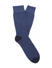 Atlantic Blue & Navy Contrast Sock