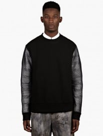Christopher Raeburn Men’s Black Mesh Sleeve Sweatshirt