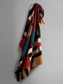 Geometric Check Blanket Scarf