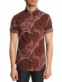 Eleven Paris Ethnic Print Red Shirt