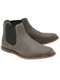 Frank Wright Vogts Grey Crackled Suede Chelsea Boot