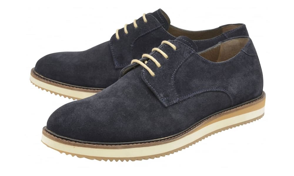 Frank Wright Shoes and Boots - Tom Navy Suede Derby Shoe