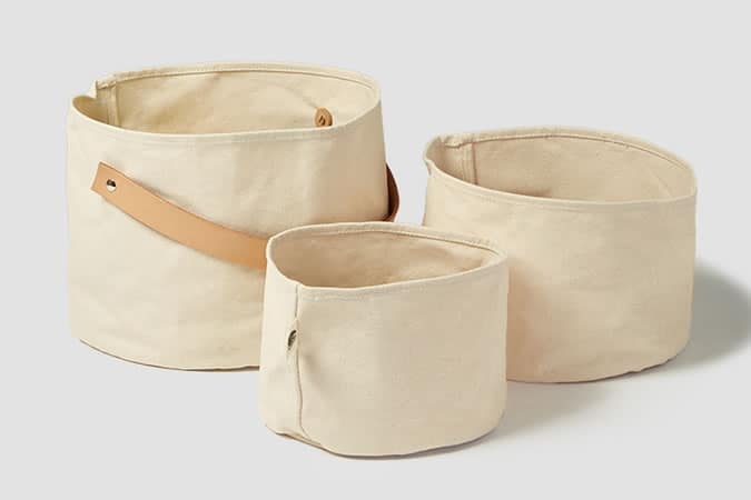 BLK Pine Workshop Canvas Planter Set Natural